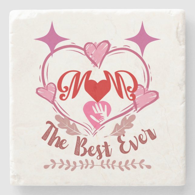 Posavasos De Piedra Mejor Mamá de la historia (Anverso)