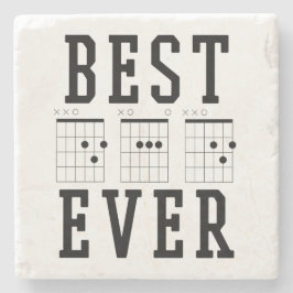 Posavasos De Piedra Mejor padre de guitarra nunca | Regalo del día del