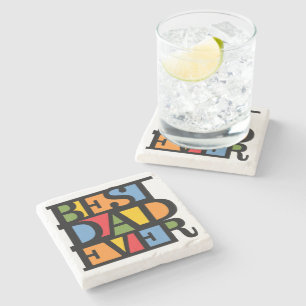 Posavasos De Piedra MEJOR PAPÁ CAMPOS DE piedra