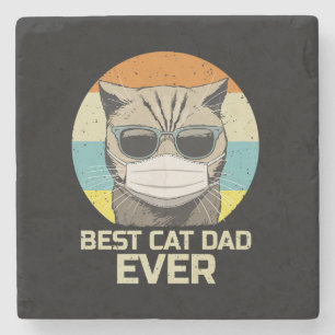 Posavasos De Piedra Mejor Papá Gato   Gafas de sol Máscara Regalo