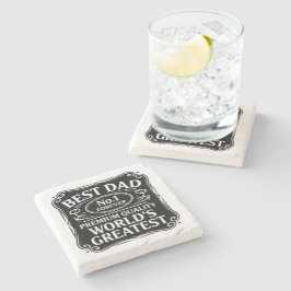 Posavasos De Piedra Mejor Papá Nunca