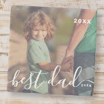 Posavasos De Piedra Mejor Papá Nunca Moderno Sencillo Guión Reactivo F<br><div class="desc">El diseño está compuesto por una tipografía de escritura moderna y lúdica. Añadir foto familiar.</div>