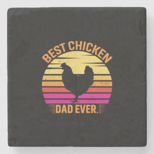 Posavasos De Piedra Mejor Pollo de Arte Pollo