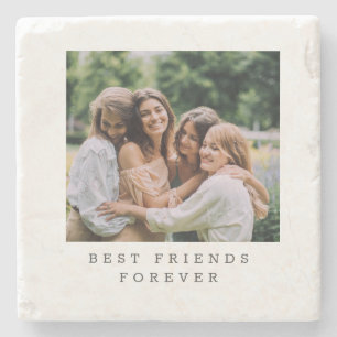 Posavasos De Piedra Mejores Amigos por Siempre Foto Personalizada