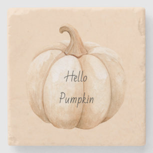 Posavasos De Piedra Melocotón Naranja Hola Calabaza