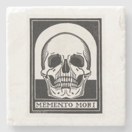 Posavasos De Piedra Memento Mori Skull Art