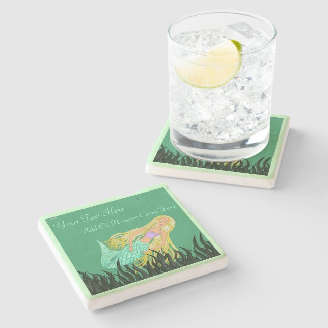 Posavasos De Piedra Mermaid (Lateral)