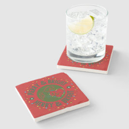 Posavasos De Piedra Merry & Bright Stone Coaster