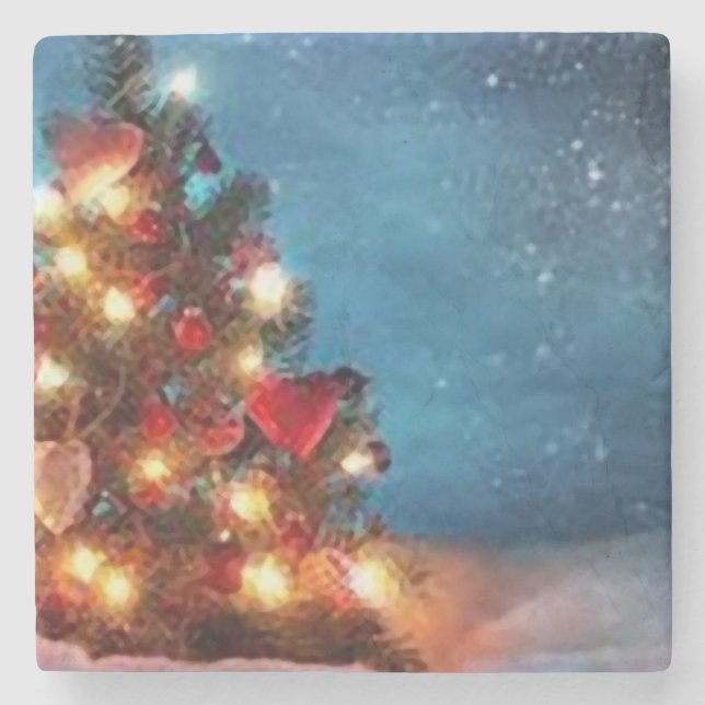 Posavasos De Piedra Merry christmas _coaster (Anverso)