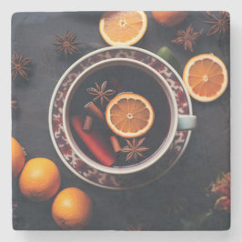 Posavasos De Piedra Merry y Mulled | Bebida navideña acogedora