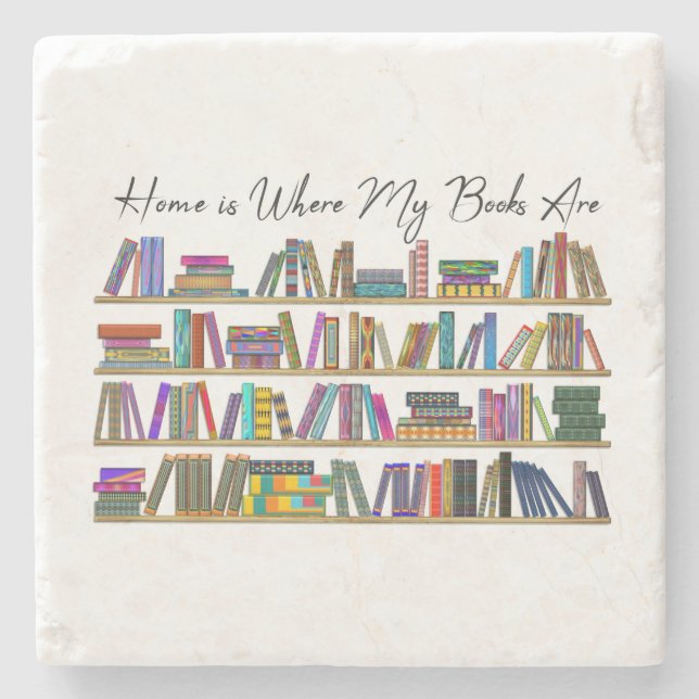 Posavasos De Piedra Mi corazón está en casa (Anverso)