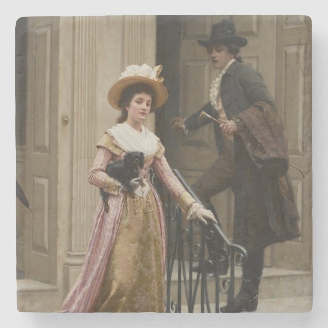 Posavasos De Piedra Mi vecino de al lado (Pareja de vuelo) (Belleza) (Anverso)