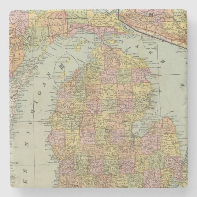 Posavasos De Piedra Michigan 3 (Anverso)