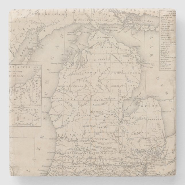 Posavasos De Piedra Michigan 9 (Anverso)