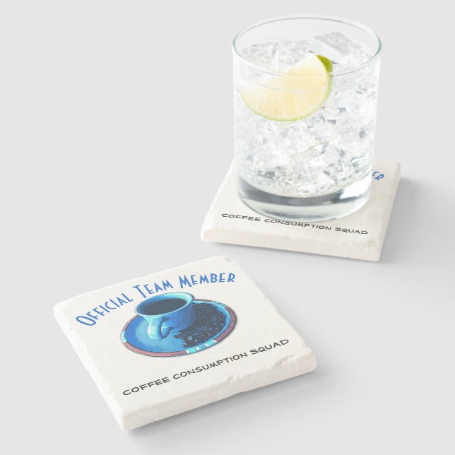 Posavasos De Piedra Miembro del equipo | Personalizado de la brigada d (Lateral)
