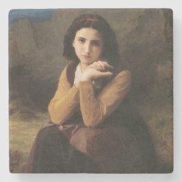 Posavasos De Piedra Mignon (Joven dulce francesa) (por Bouguereau)