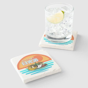 Posavasos De Piedra Mikitiez bronceado bronceado pardo verano windsurf