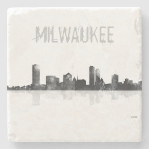 POSAVASOS DE PIEDRA MILWAUKEE, HORIZONTE DE WISCONSON