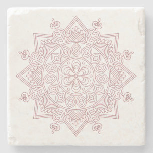 Posavasos De Piedra Mindness Mandala Design Coasters