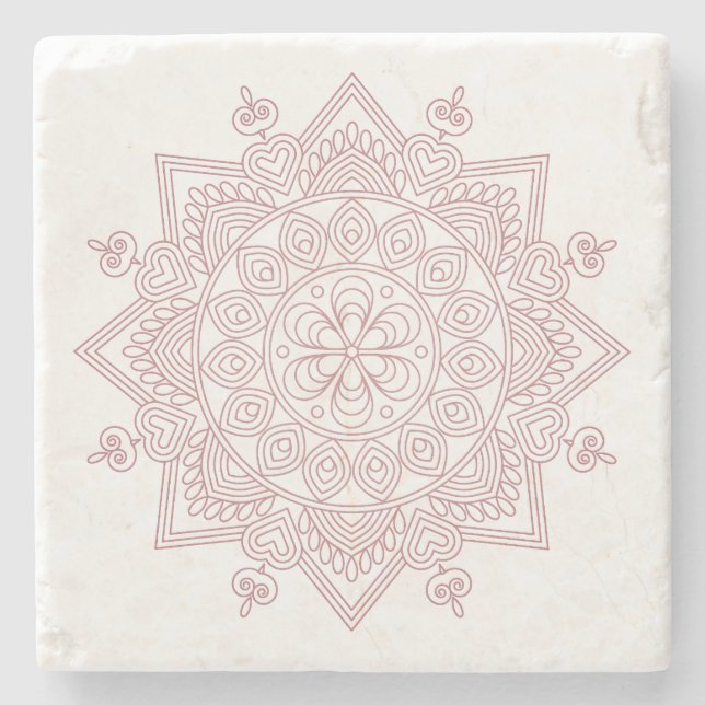 Posavasos De Piedra Mindness Mandala Design Coasters (Anverso)