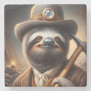 Posavasos De Piedra Minero Sloth Gold