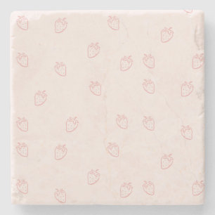 Posavasos De Piedra Minimalismo de Fresa
