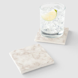 Posavasos De Piedra Minimalist Rose Gold and White Marble Stone