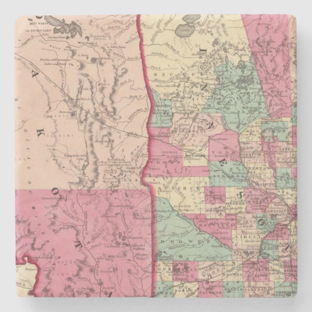 Posavasos De Piedra Minnesota y Dakota (Anverso)