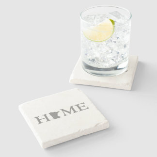 Posavasos De Piedra Minnesotan Home Minnesota Forma de letra Arte de p