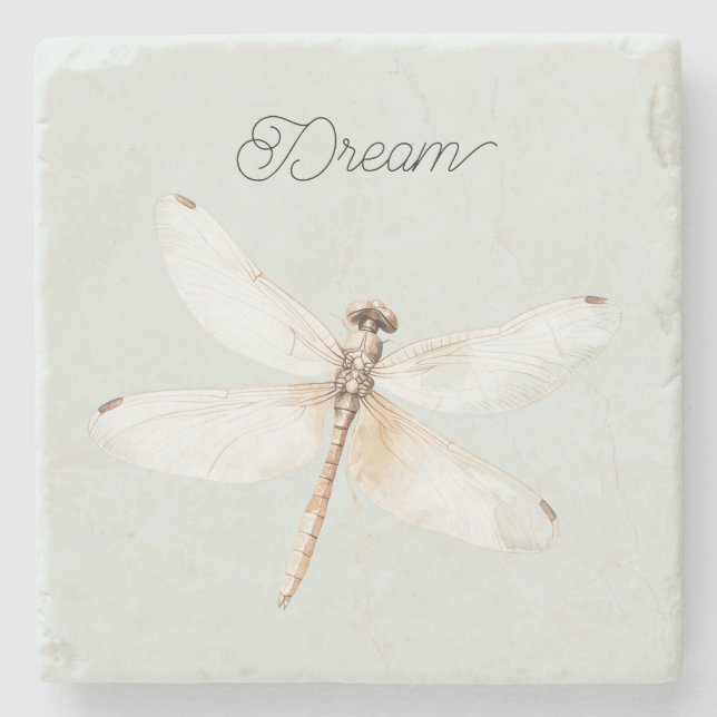 Posavasos De Piedra Mint Dragonfly Dream (Anverso)