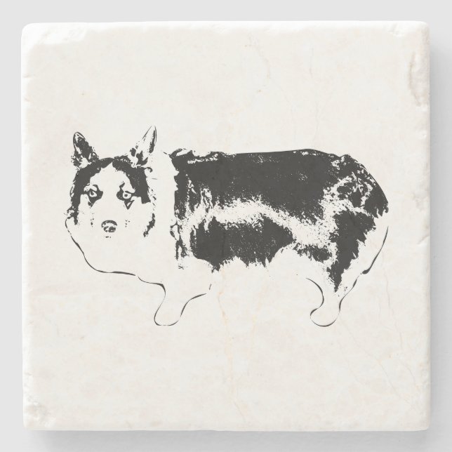 Posavasos De Piedra Mira quién está mirando (Anverso)