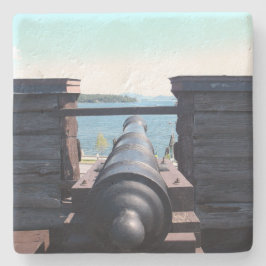 Posavasos De Piedra Mirando hacia abajo el barril