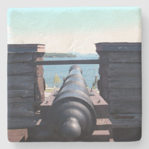 Posavasos De Piedra Mirando hacia abajo el barril