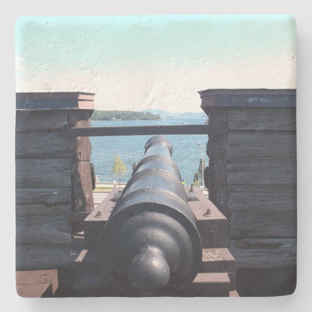 Posavasos De Piedra Mirando hacia abajo el barril (Anverso)