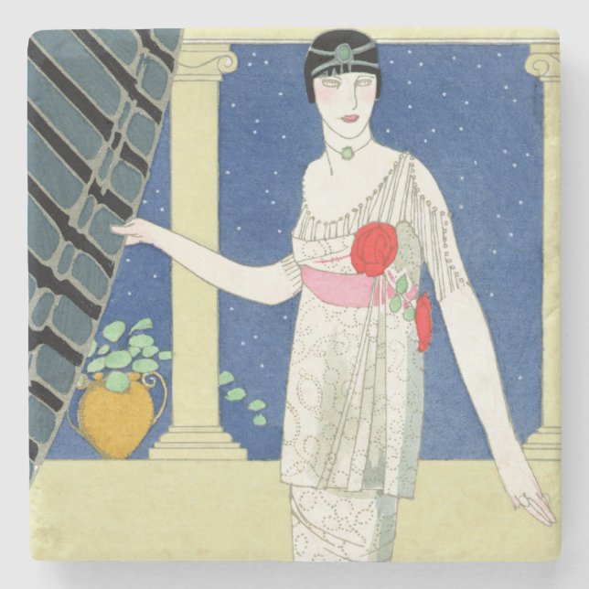 Posavasos De Piedra Mis huéspedes no han llegado, ilustracion de un (Anverso)