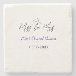 Posavasos De Piedra Miss to Mrs despedida de soltera agregar nombre fe