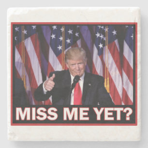 Posavasos De Piedra Miss Yo Todavía - Presidente Trump
