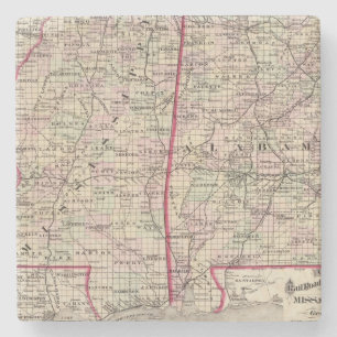 Posavasos De Piedra Mississippi y Alabama
