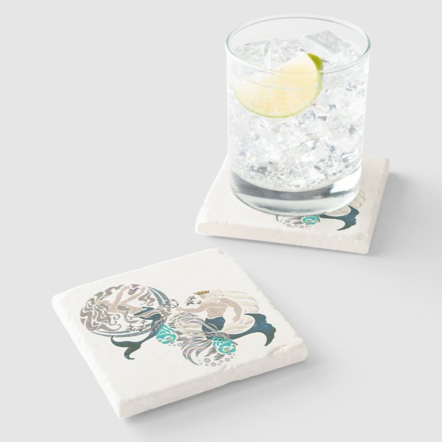 Posavasos De Piedra Mito de los mares Nueva Era Arte Popular (Lateral)