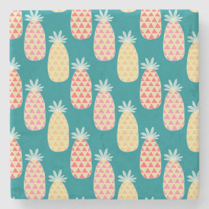 Posavasos De Piedra Modelo 2 del Doodle de la piña