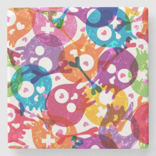 Posavasos De Piedra Modelo 3 de los cráneos