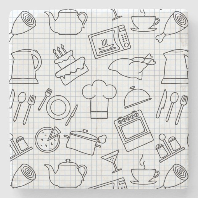 Posavasos De Piedra Modelo 4 de la cocina (Anverso)