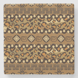 Posavasos De Piedra Modelo africano de la piel del guepardo