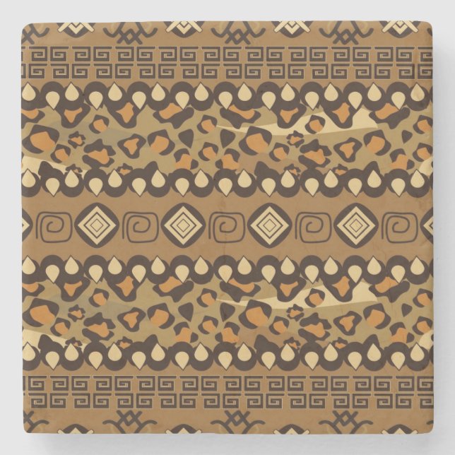 Posavasos De Piedra Modelo africano de la piel del guepardo (Anverso)