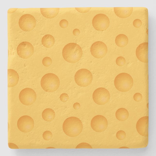Posavasos De Piedra Modelo amarillo del queso (Anverso)