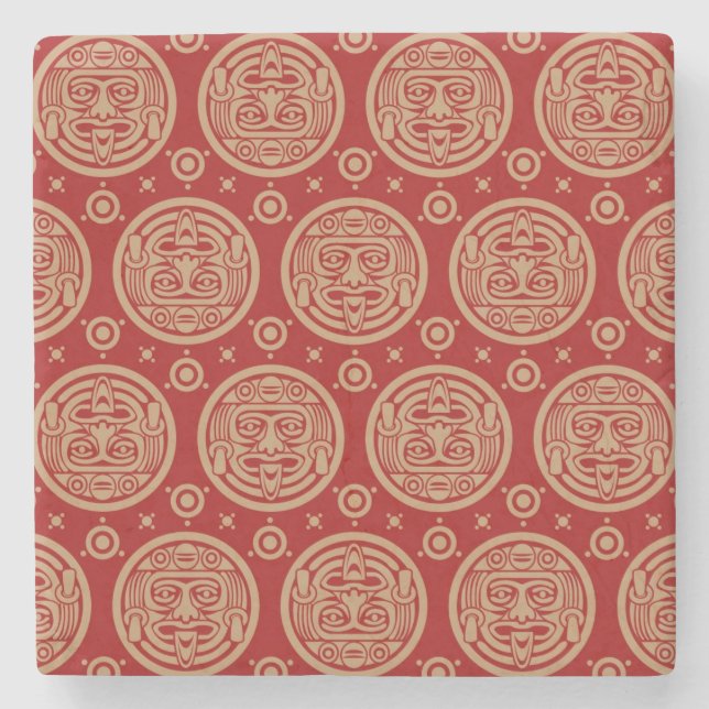 Posavasos De Piedra Modelo azteca (Anverso)