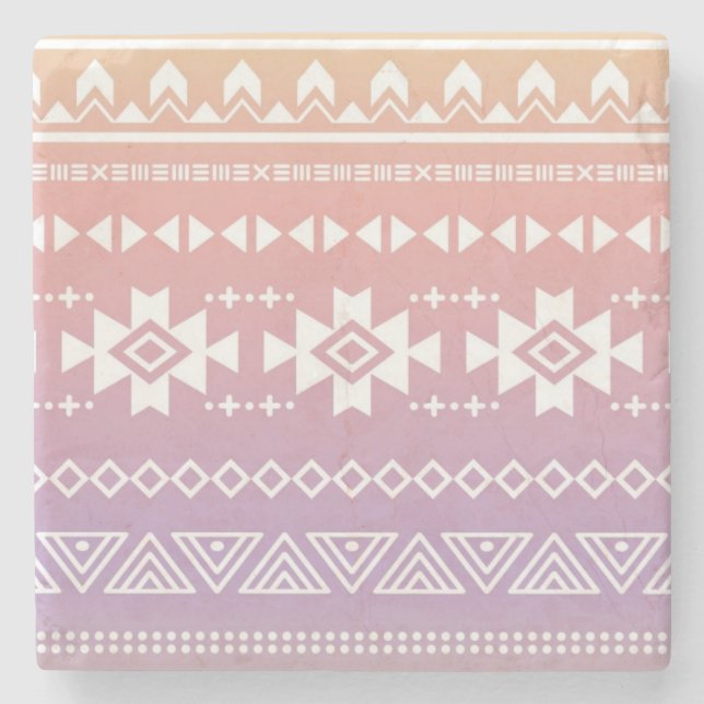 Posavasos De Piedra Modelo azteca tribal del ombre (Anverso)