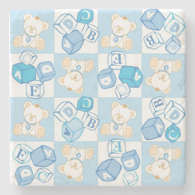 Posavasos De Piedra Modelo comprobado del oso de peluche (Anverso)