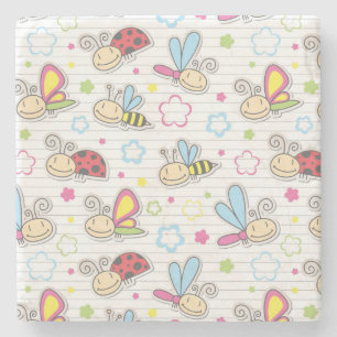 Posavasos De Piedra modelo con los insectos