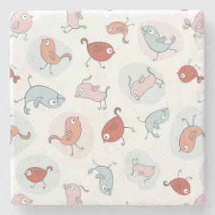 Posavasos De Piedra modelo con los pájaros del dibujo animado